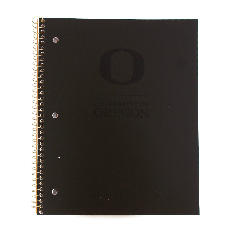 Classic Oregon O, Roaring Spring, Spiral 1-Subject, Art & School, 8.5"x11", 2025, Impressions, Leatherette, Debossed, 965888